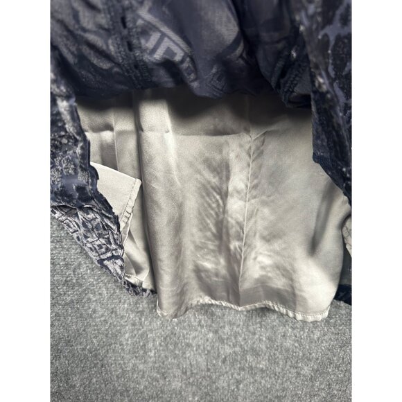 Lucky Brand Blue Cocktail Velvet Embellished Lace Sequin Dress XS Boho Gatsby - Picture 4 of 13